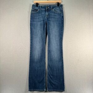 Wrangler Bootcut Jeans Women 7x34 Blue Medium Wash Comfort Stretch Denim Cowgirl